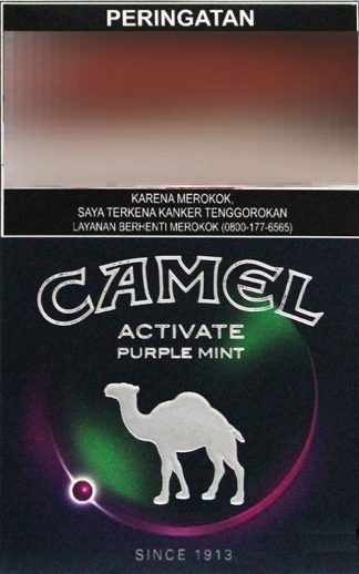 Image of Camel Activate Purple Mint capsule cigarette.